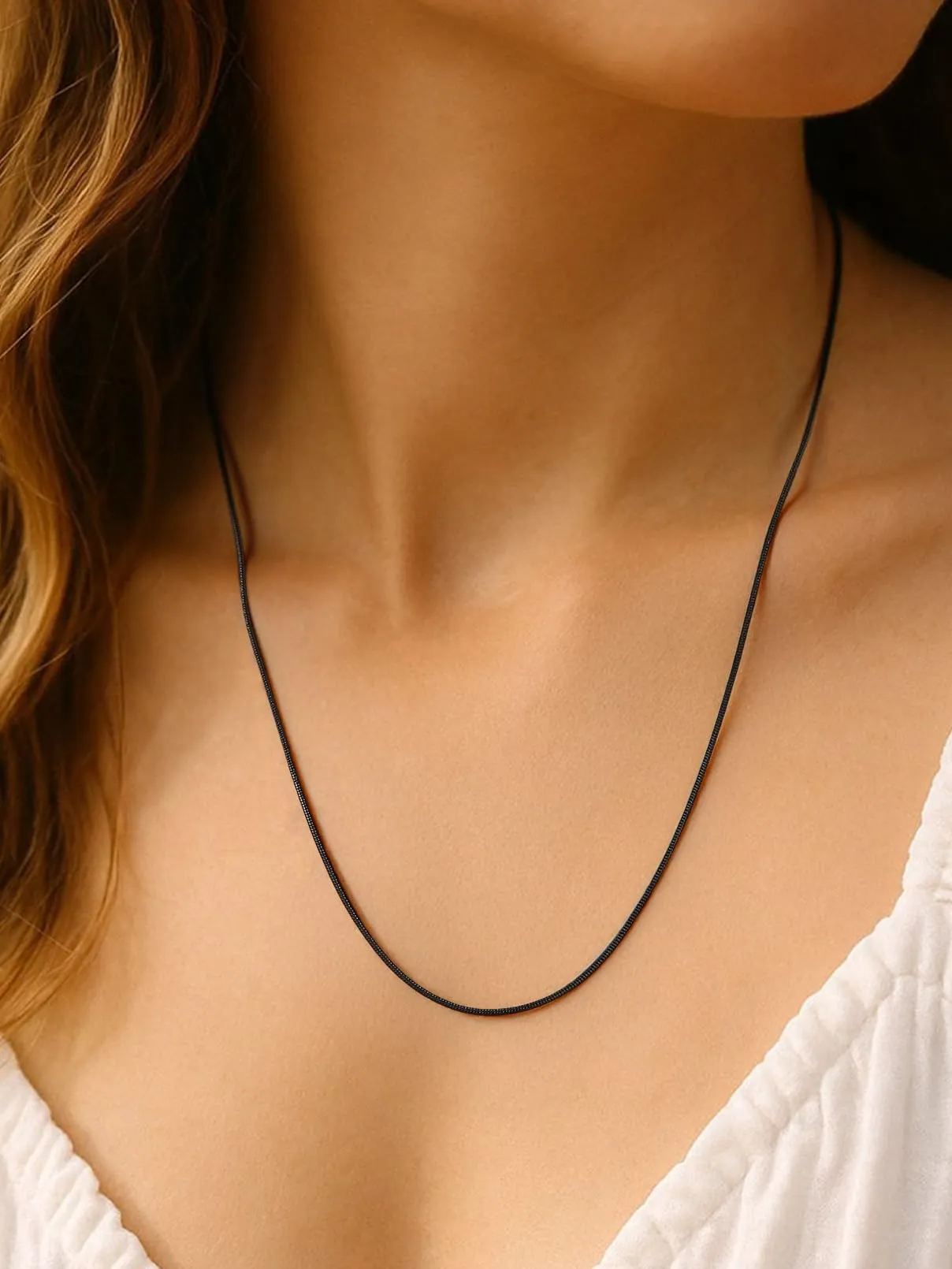 FaithHeart Collana Uomo Donna, Catenina Serpente Tonda,Larga 1mm Lunga 40cm, 316L Acciaio Inossidabile, Impermeabile di Alta Qualità, Gioielli da Regalo - immagine 7