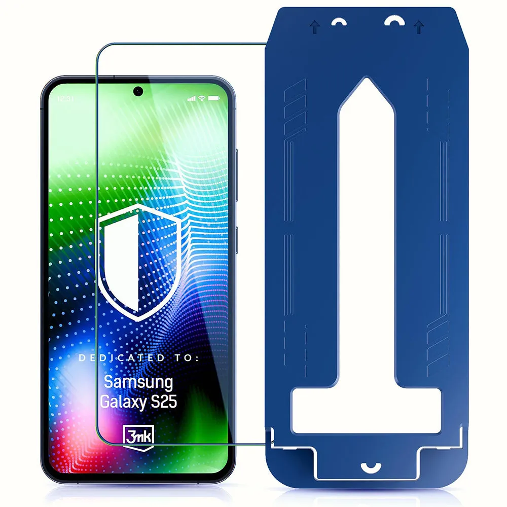 Pellicola protettiva per schermo 3MK Hardy Ultra per Samsung Galaxy S25 S931, Vetro Temperato, Full Glue, Nero - immagine 1