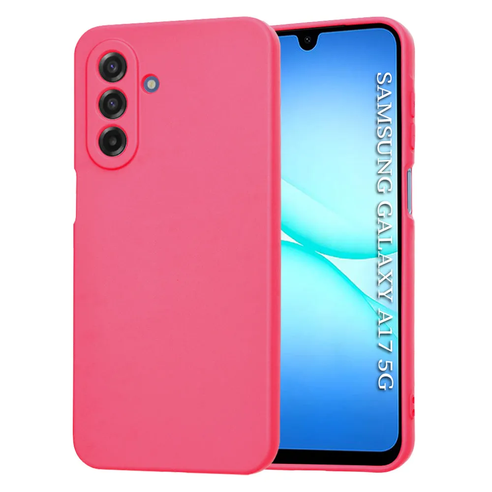 Custodia per Samsung Galaxy A18 5G A186 / A18 4G A185 / F17 / M17 / A17 4G A175, Techsuit, SoftFlex, Rosa Scuro - immagine 1