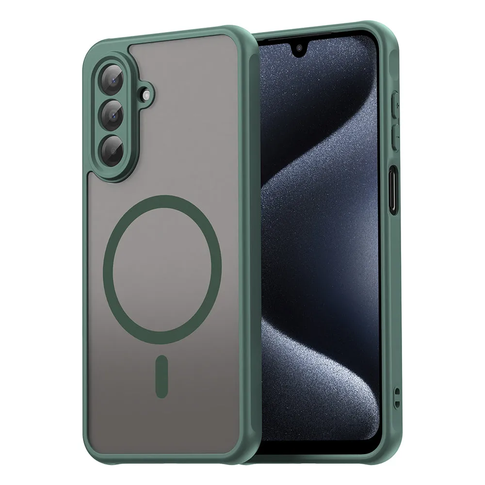 Custodia MagSafe per Samsung Galaxy A18 5G A186 / A18 4G A185 / F17 / M17 / A17 4G A175, Techsuit, HaloFrost II, Verde - immagine 1