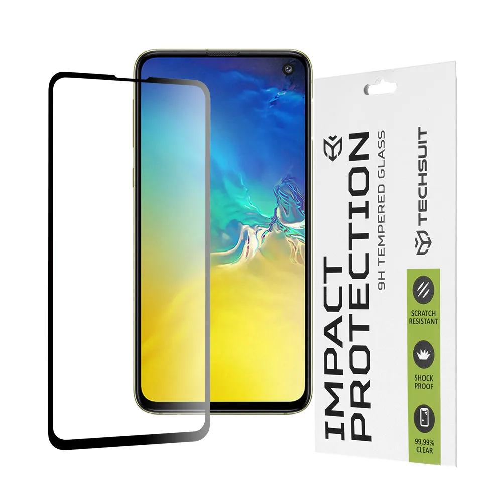 Pellicola protettiva per schermo Techsuit per Samsung Galaxy S10e G970, Vetro temperato, Full Glue, 111D, Nero - immagine 1