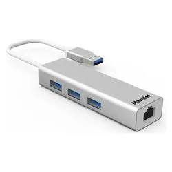 Adattatore di rete Gigabit (1000Base-TX) Type a + Hub 3 Porte Silver XHUB330LAN - immagine 1