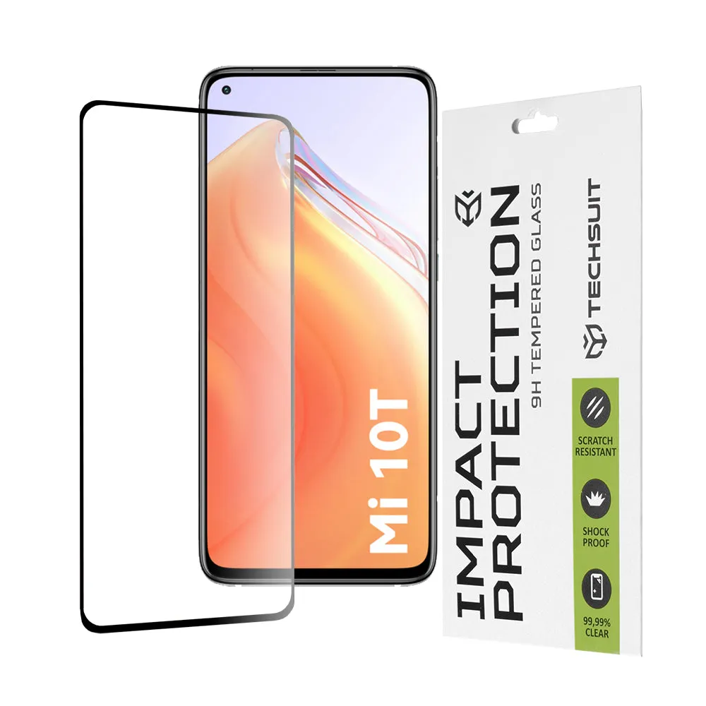 Pellicola protettiva per schermo Techsuit per Xiaomi Mi 10T 5G / 10T Pro 5G, Vetro Temperato, Full Glue, 111D, Nero - immagine 1
