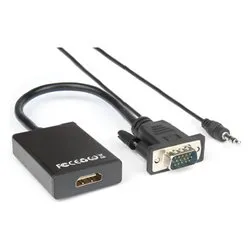 Adattatore video Vga a Hdmi con Audio Black XVAVGA HDMA - immagine 1