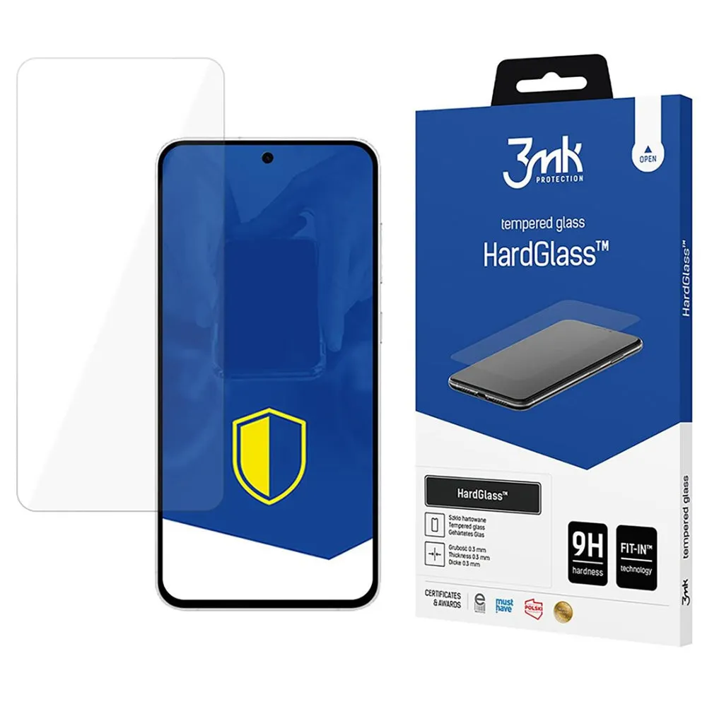 Pellicola protettiva per schermo 3MK HardGlass per Samsung Galaxy S24 FE S721, Vetro temperato, Full Glue - immagine 1