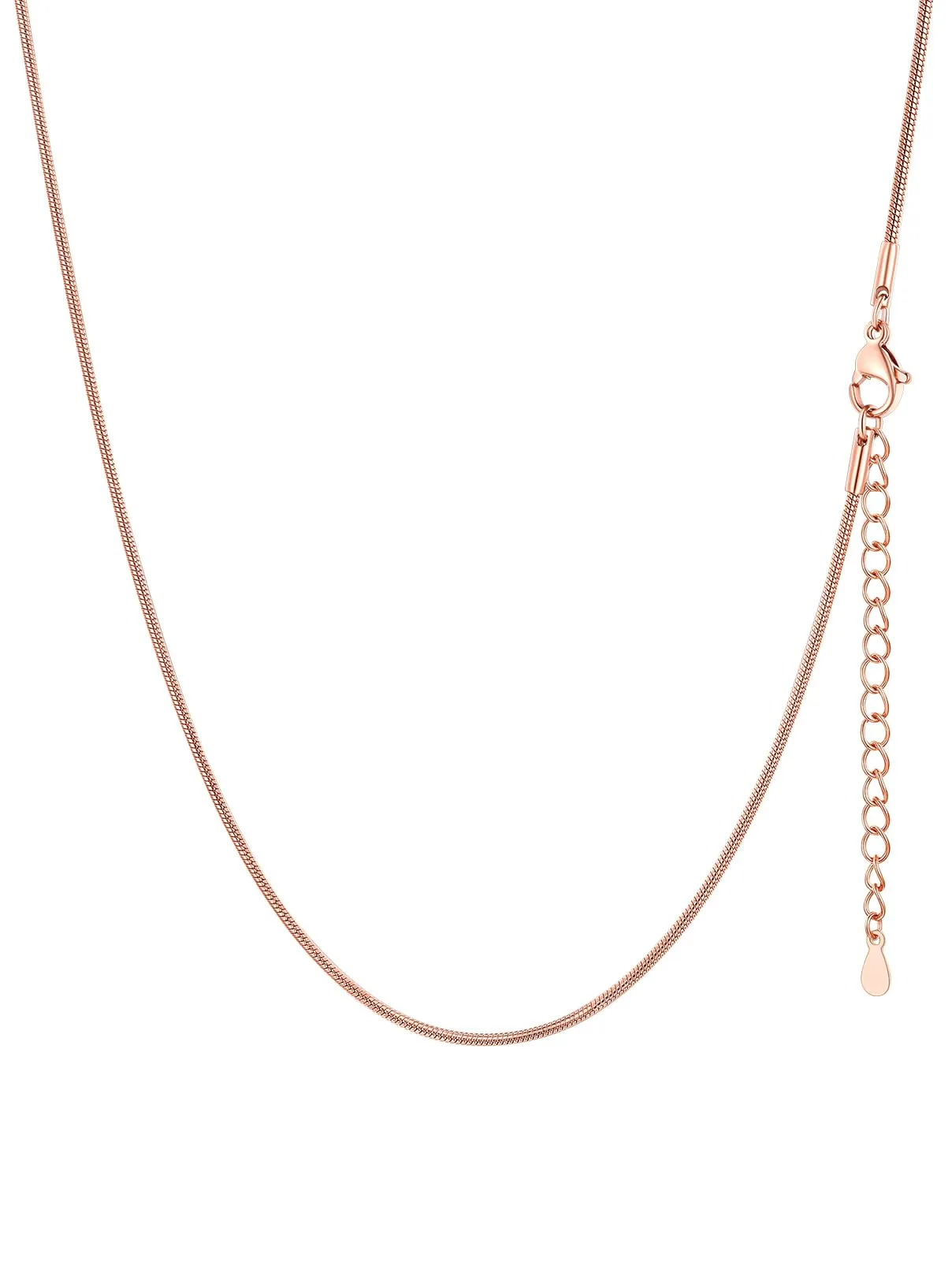 FaithHeart Collana Uomo Donna, Catenina Serpente Tonda,Larga 1,2mm Lunga 60cm, 316L Acciaio Inossidabile, Impermeabile di Alta Qualità, Gioielli da Regalo - immagine 1