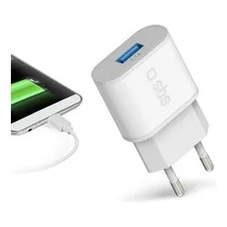 Caricabatterie USB Type-A WALL CHARGER 10W Fast White TETR1USB2AWFAST - immagine 1