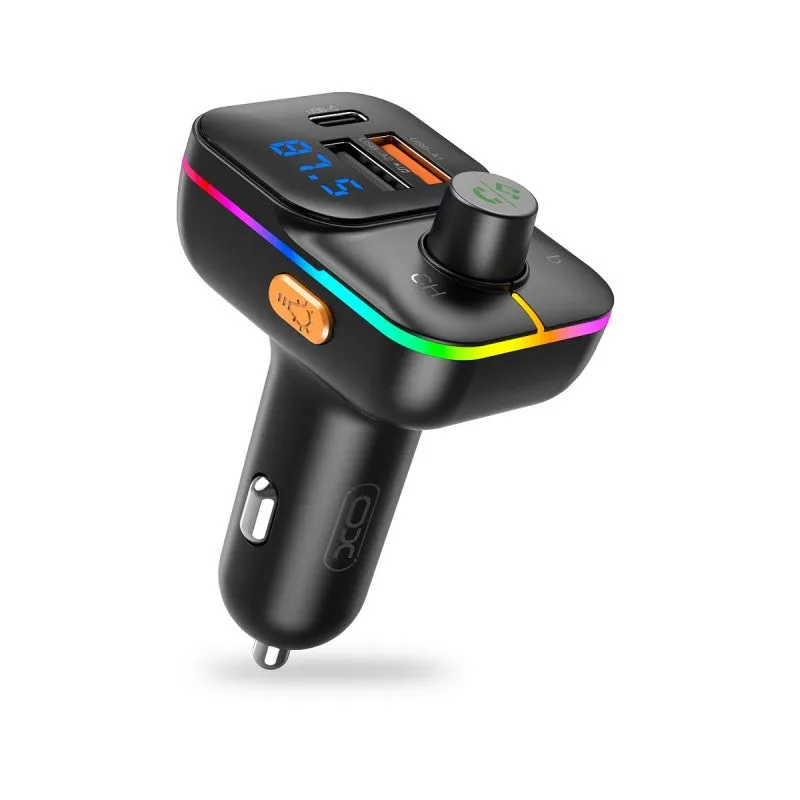 Modulatore FM Bluetooth XO Design BCC09, 2 x USB-A - 1 x USB-C - 1 x microSD - immagine 1