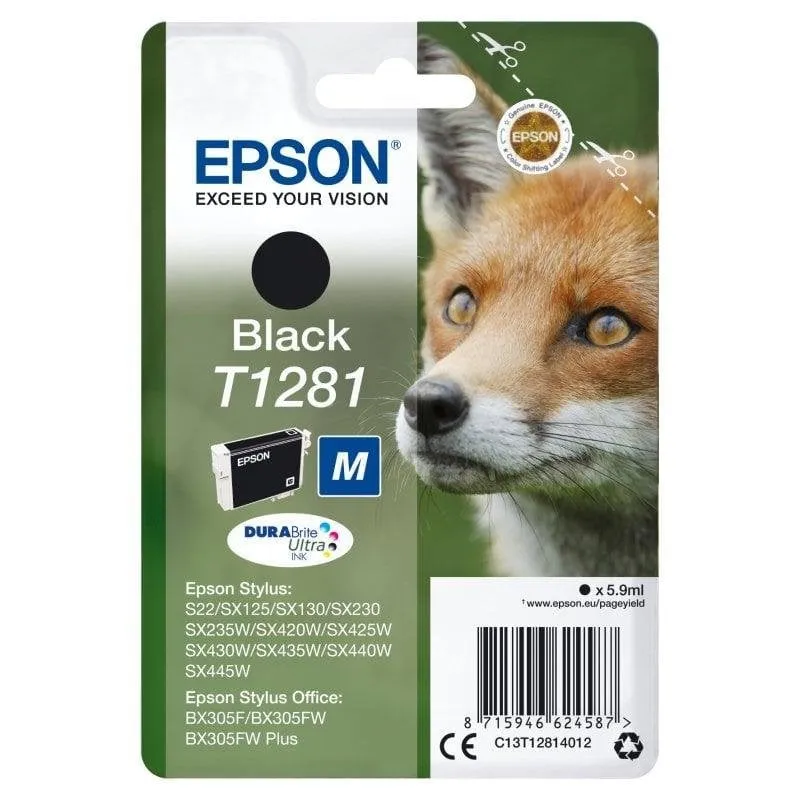 Cartuccia nera Epson Fox T1281 (etichetta RF) - immagine 1