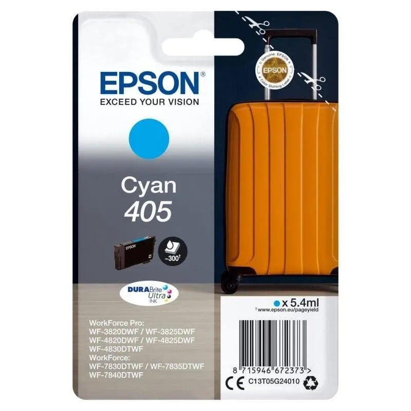 Inchiostro Epson Singlepack Cyan 405 DURABrite Ultra - immagine 1