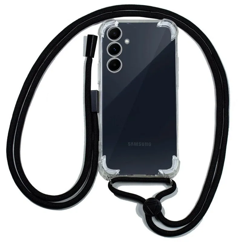COOL Custodia con cordino nero per Samsung A556 Galaxy A55 5G - immagine 1