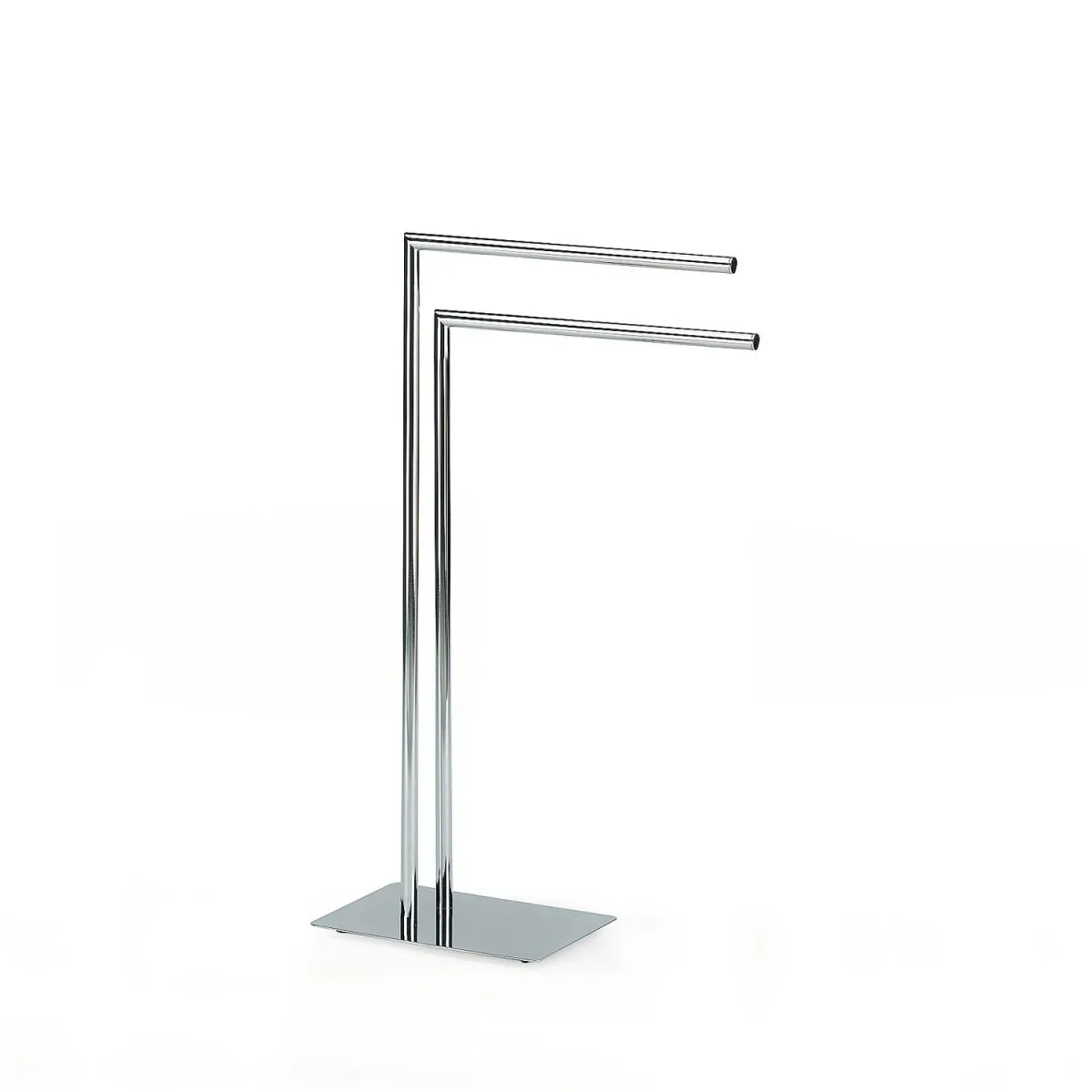 kela Portasciugamani Style in metallo nero a forma di L; 30x20x81 cm (LxLxH); argento - immagine 1