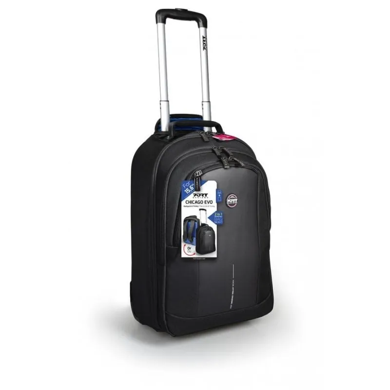 Port Designs CHICAGO EVO 39,6 cm (15.6") Custodia trolley Nero - immagine 1