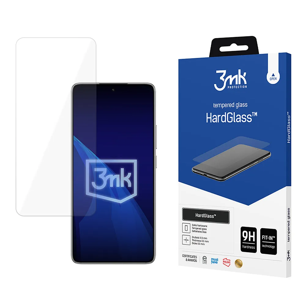 Pellicola protettiva per schermo 3MK HardGlass per Xiaomi 14T Pro / 14T, Vetro temperato, Full Glue - immagine 1