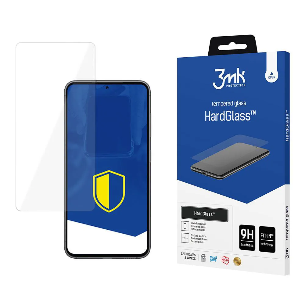 Pellicola protettiva per schermo 3MK HardGlass per Samsung Galaxy S25 S931 / S24 S921, Vetro temperato, Full Glue - immagine 1