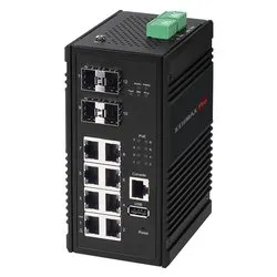 Switch di rete 8 porte INDUSTRIAL PoE+ Black IGS 5408P Gigabit (1000Base-TX) - immagine 1