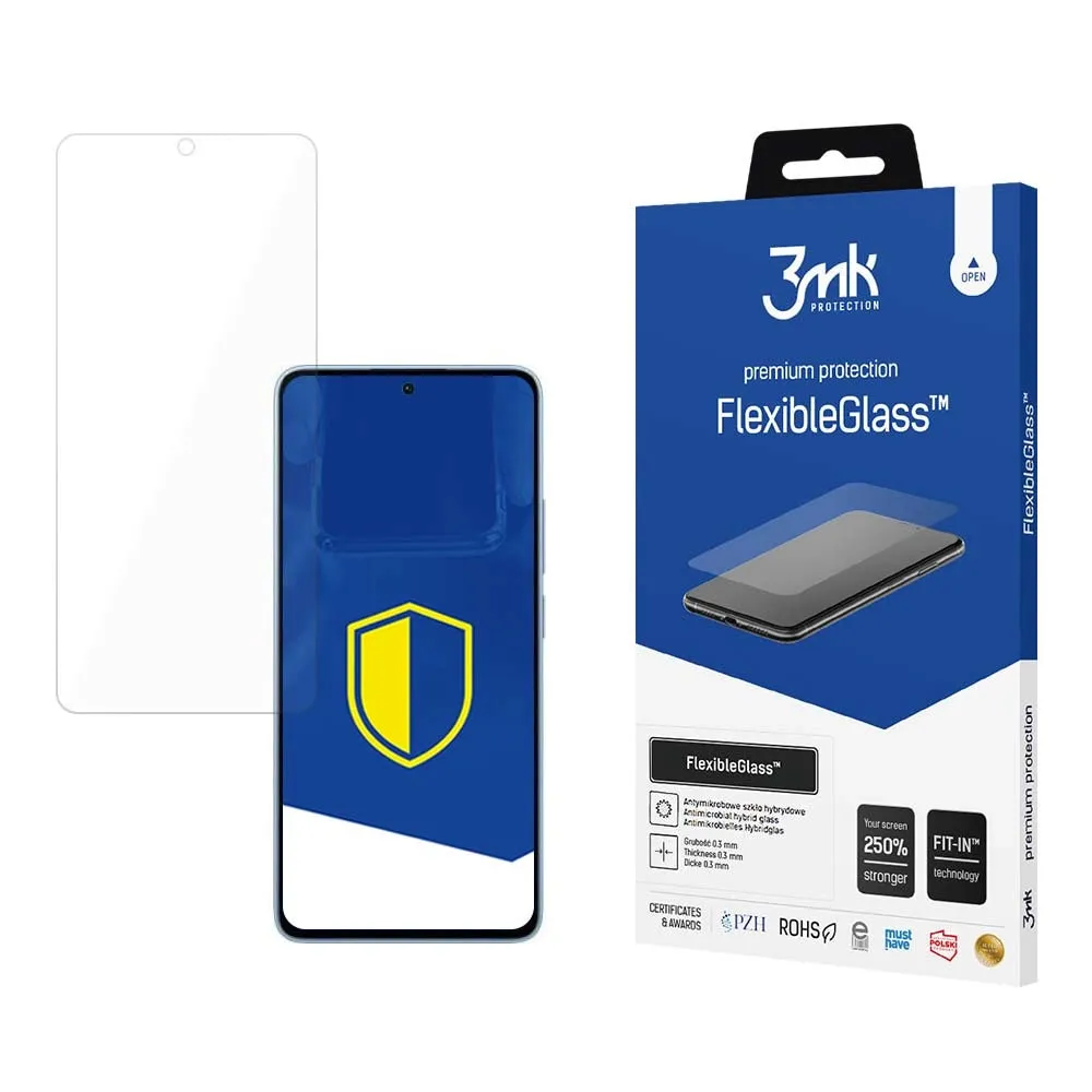 Pellicola protettiva per schermo 3MK FlexibleGlass per Xiaomi Redmi Note 13 4G, Vetro Flessibile, Full Glue - immagine 1