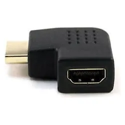 Connettore video Hdmi Maschio Femmina Angolato 90 Black IADAP HDMI R - immagine 1