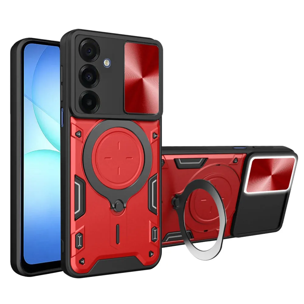 Custodia per Samsung Galaxy A18 5G A186 / A18 4G A185 / F17 / M17 / A17 4G A175, Techsuit, CamGuard Pro, Rossa - immagine 1