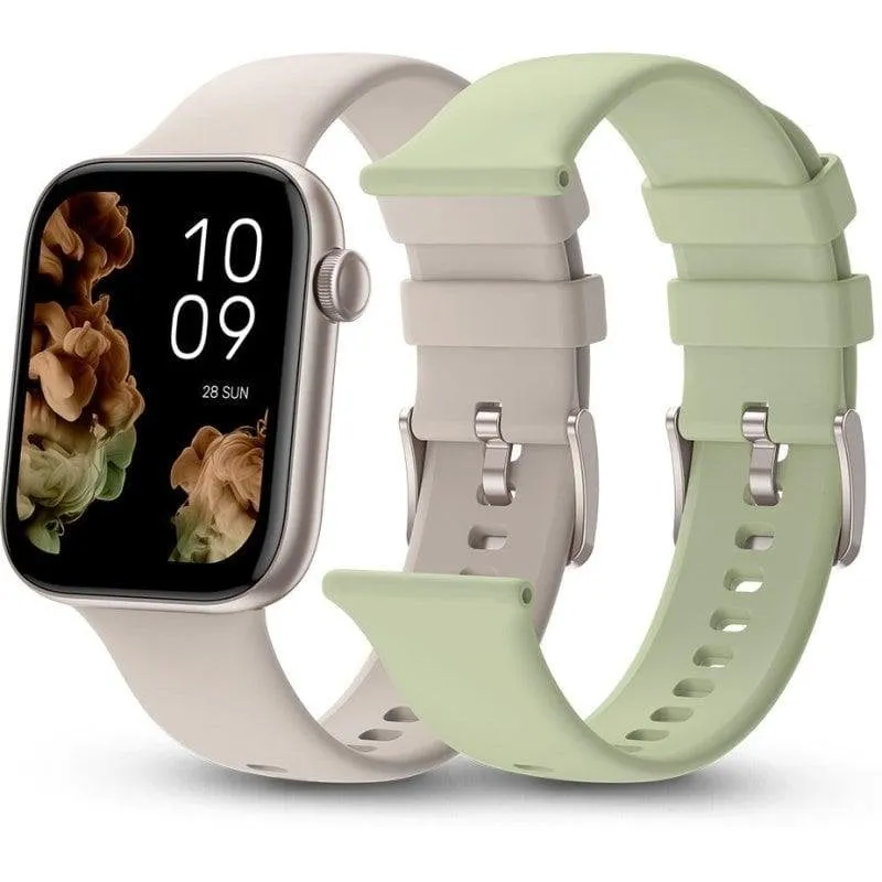 SPC Smartee Duo 2 Bluetooth 46mm AMOLED Beige Verde IP68 SpO2 Correa Extra - immagine 1