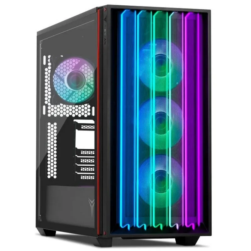 Yeyian Mirage S Mid Tower in vetro temperato ARGB USB-C 3.2 Nero - immagine 1