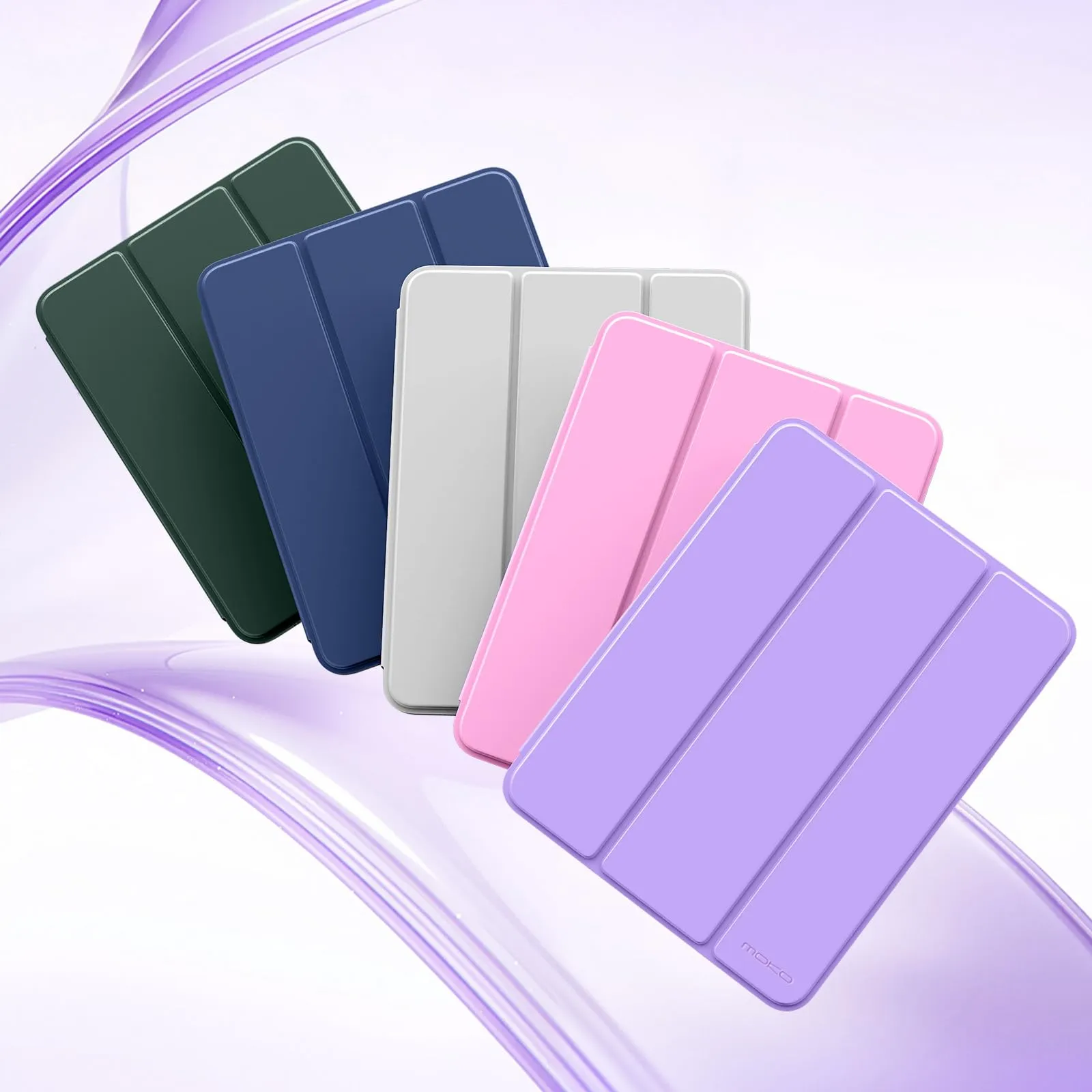 MoKo Custodia Sottile per iPad Air 11", iPad Air 5a/4a Gen,Grigio Brillante - immagine 8