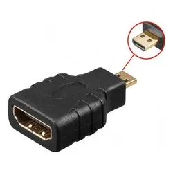 Connettore video Hdmi a Micro Hdmi Tipo D F M Black IADAP HDMI MD - immagine 1
