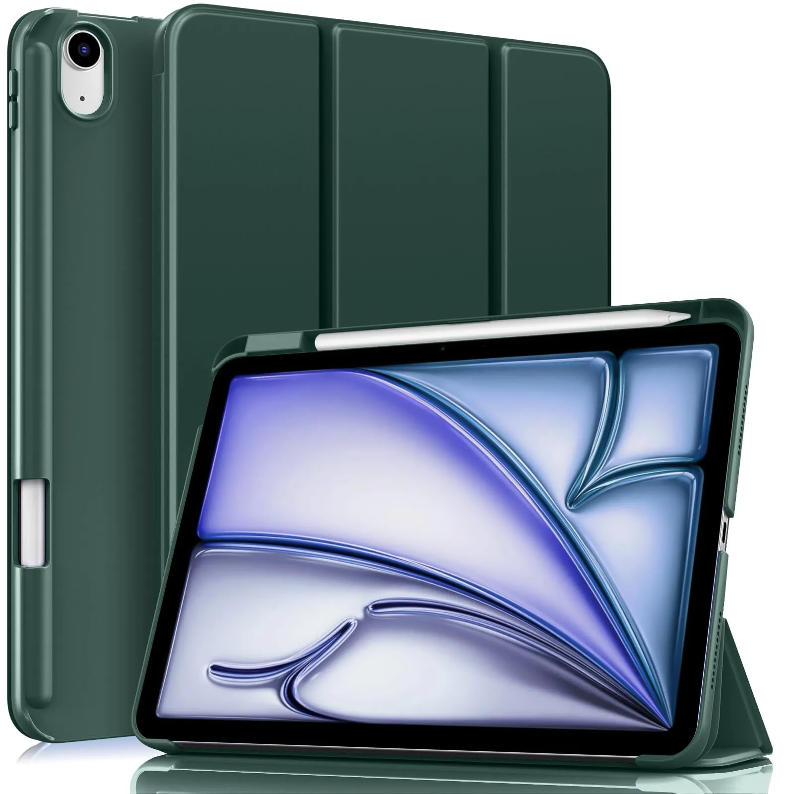 MoKo Custodia Sottile per iPad Air 11", iPad Air 5a/4a Gen, Verde notte - immagine 1