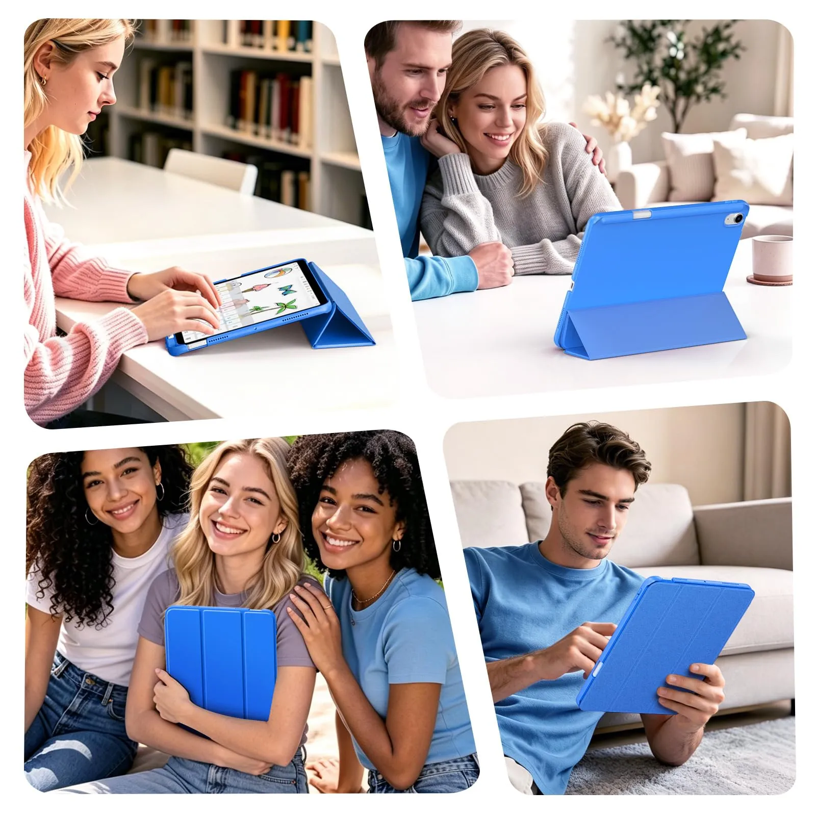 MoKo Custodia Sottile per iPad Air 11", iPad Air 5a/4a Gen, Blu Cobalto - immagine 7