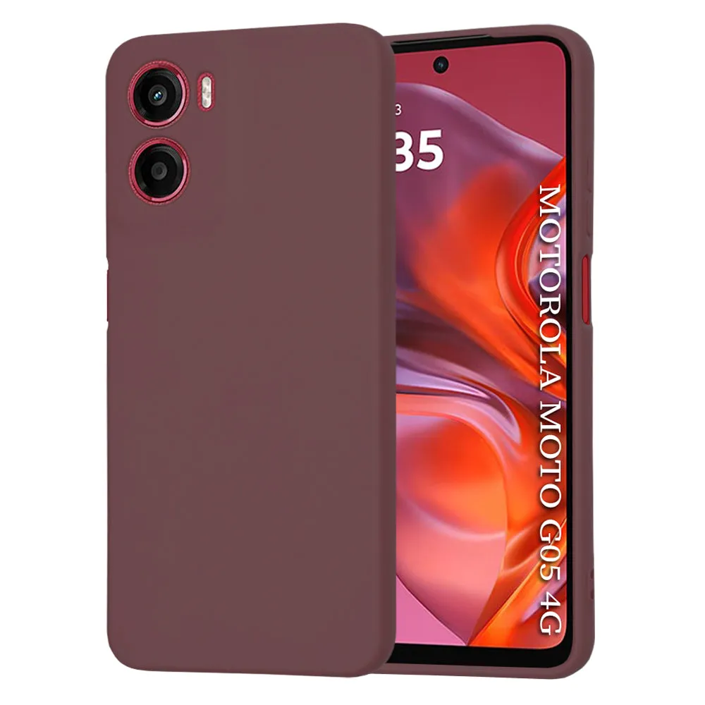 Custodia per Motorola Moto E15 / G05, Techsuit, SoftFlex, Vinaccia - immagine 1