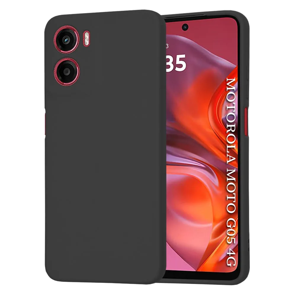 Custodia per Motorola Moto E15 / G05, Techsuit, SoftFlex, Nera - immagine 1