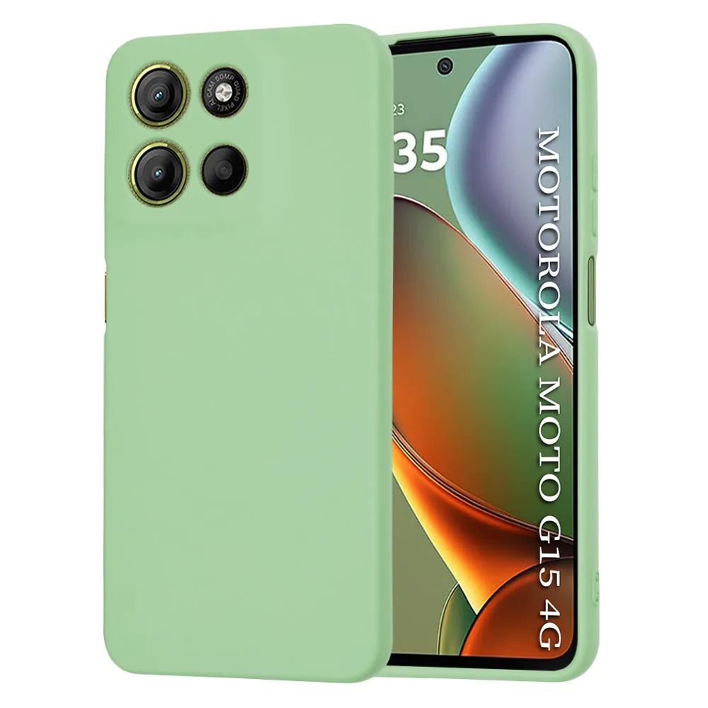 Custodia per Motorola Moto G15 / G15 Power, Techsuit, SoftFlex, Verde Chiaro - immagine 1