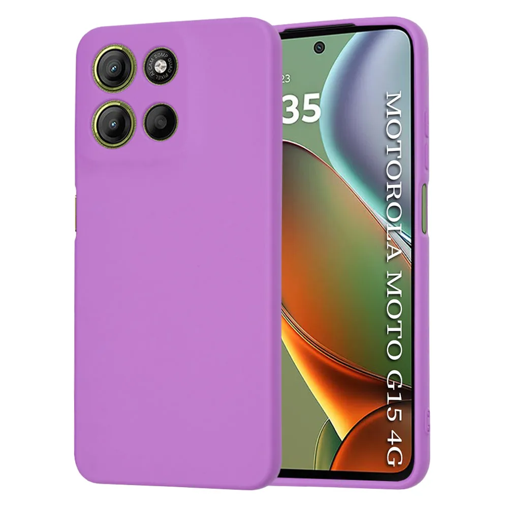 Custodia per Motorola Moto G15 / G15 Power, Techsuit, SoftFlex, Viola - immagine 1