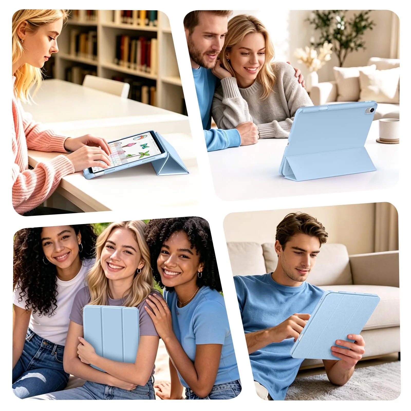 MoKo Custodia Sottile per iPad Air 11", iPad Air 5a/4a Gen, Cielo Blu - immagine 7