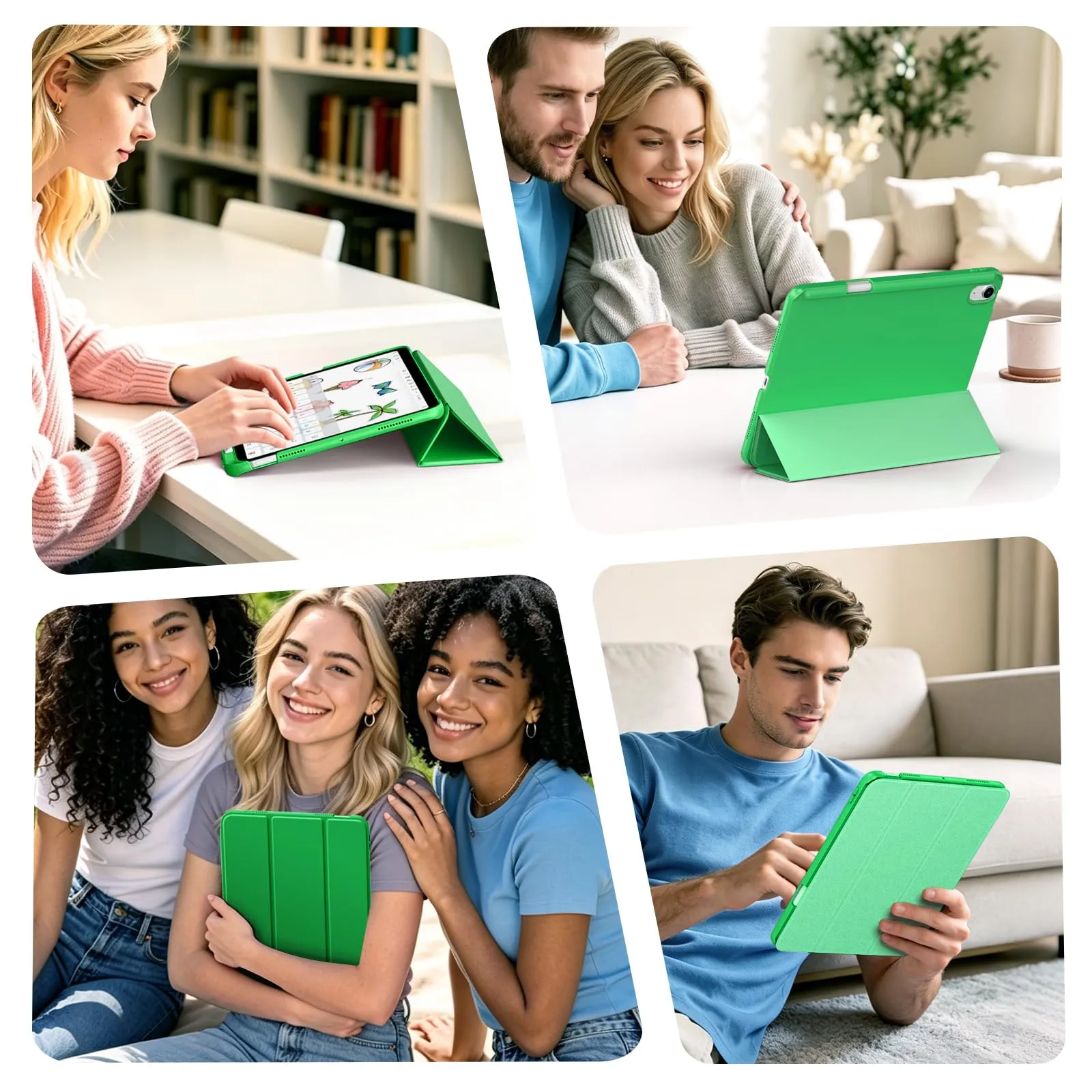 MoKo Custodia Sottile per iPad Air 11", iPad Air 5a/4a Gen, Verde Foresta - immagine 7