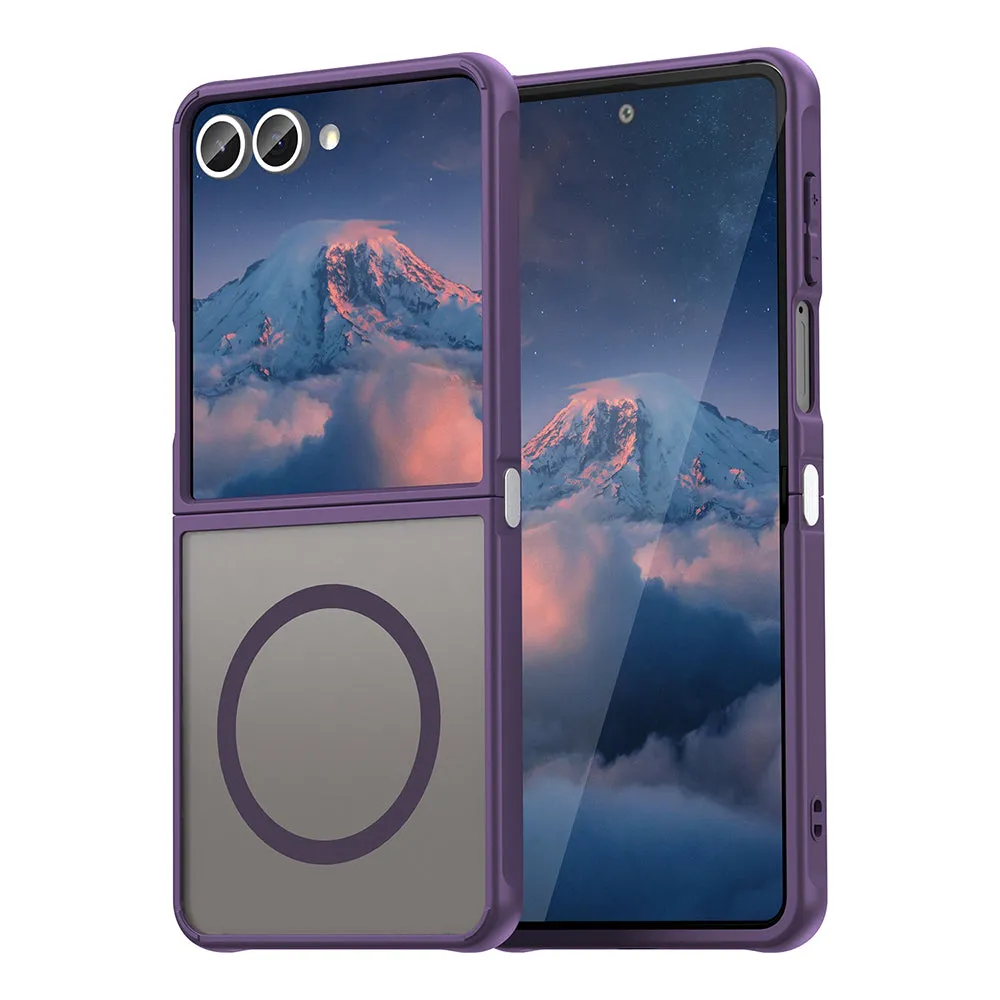Custodia MagSafe per Samsung Galaxy Z Flip7 F766, Techsuit, HaloFrost II, Viola - immagine 1
