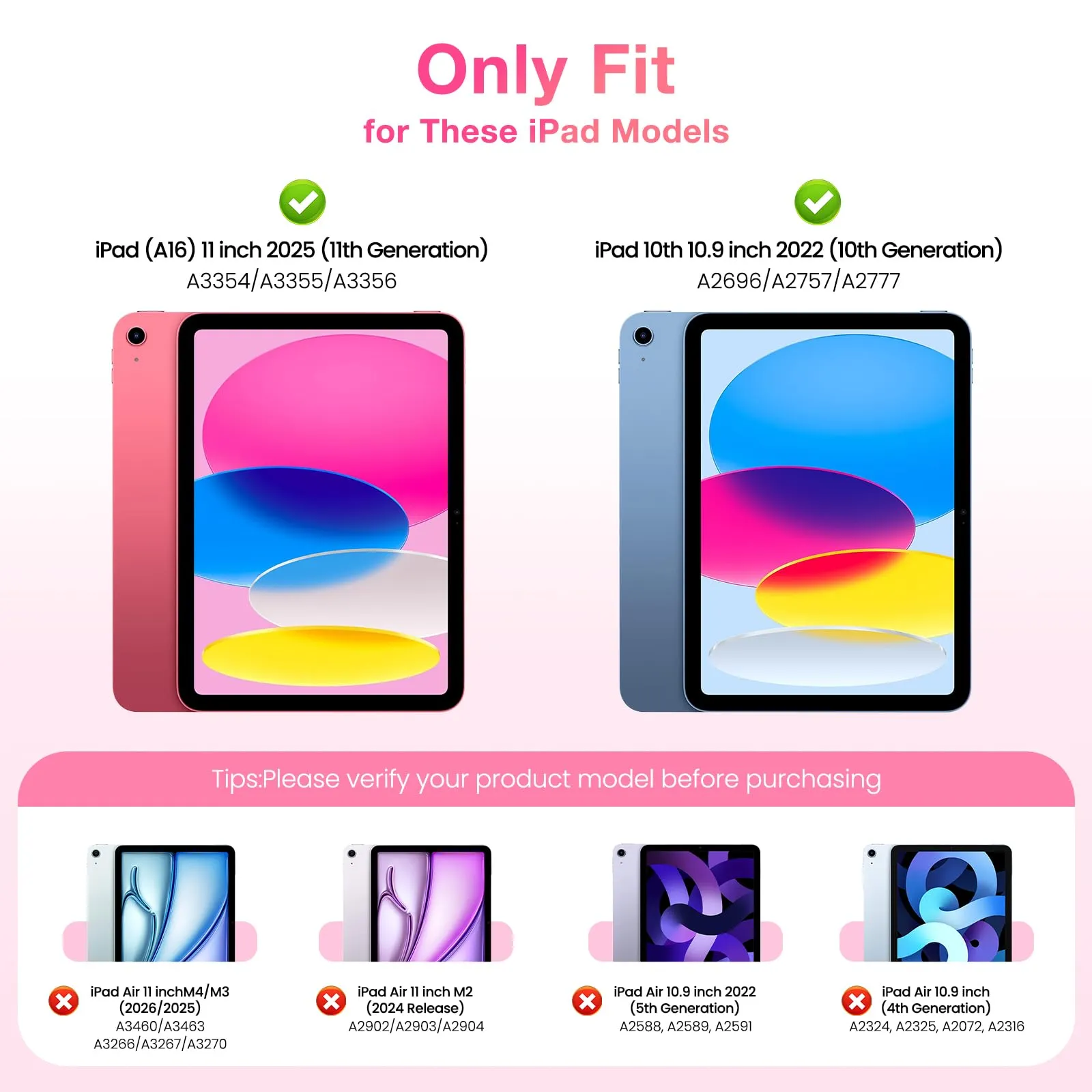 MoKo per iPad A16 11ª/10ª Generazione Custodia con Portapenne, Oro Rosa - immagine 2