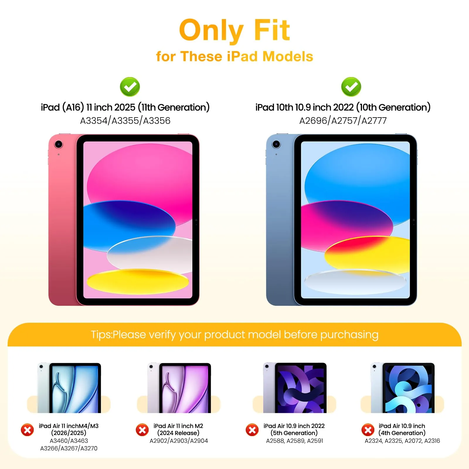 MoKo per iPad A16 11ª/10ª Generazione Custodia con Portapenne,Giallo Chiaro - immagine 2