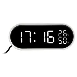 Sveglia JUSTAMINUTE Multifunzione touch con snooze Bianco JE5110B - immagine 1