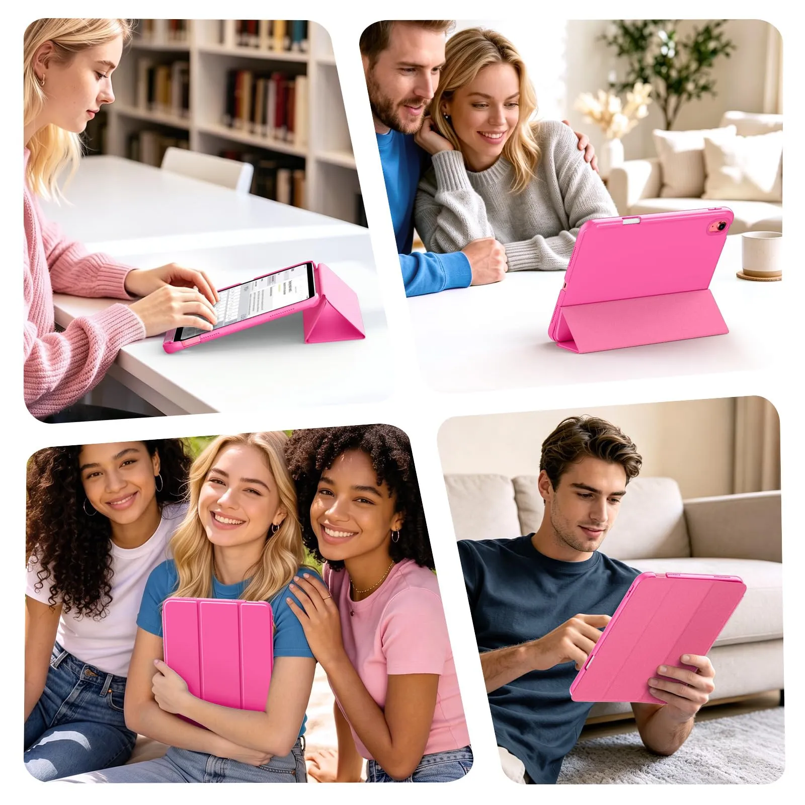 MoKo per iPad A16 11ª/10ª Generazione Custodia con Portapenne,Rosa Persiano - immagine 7