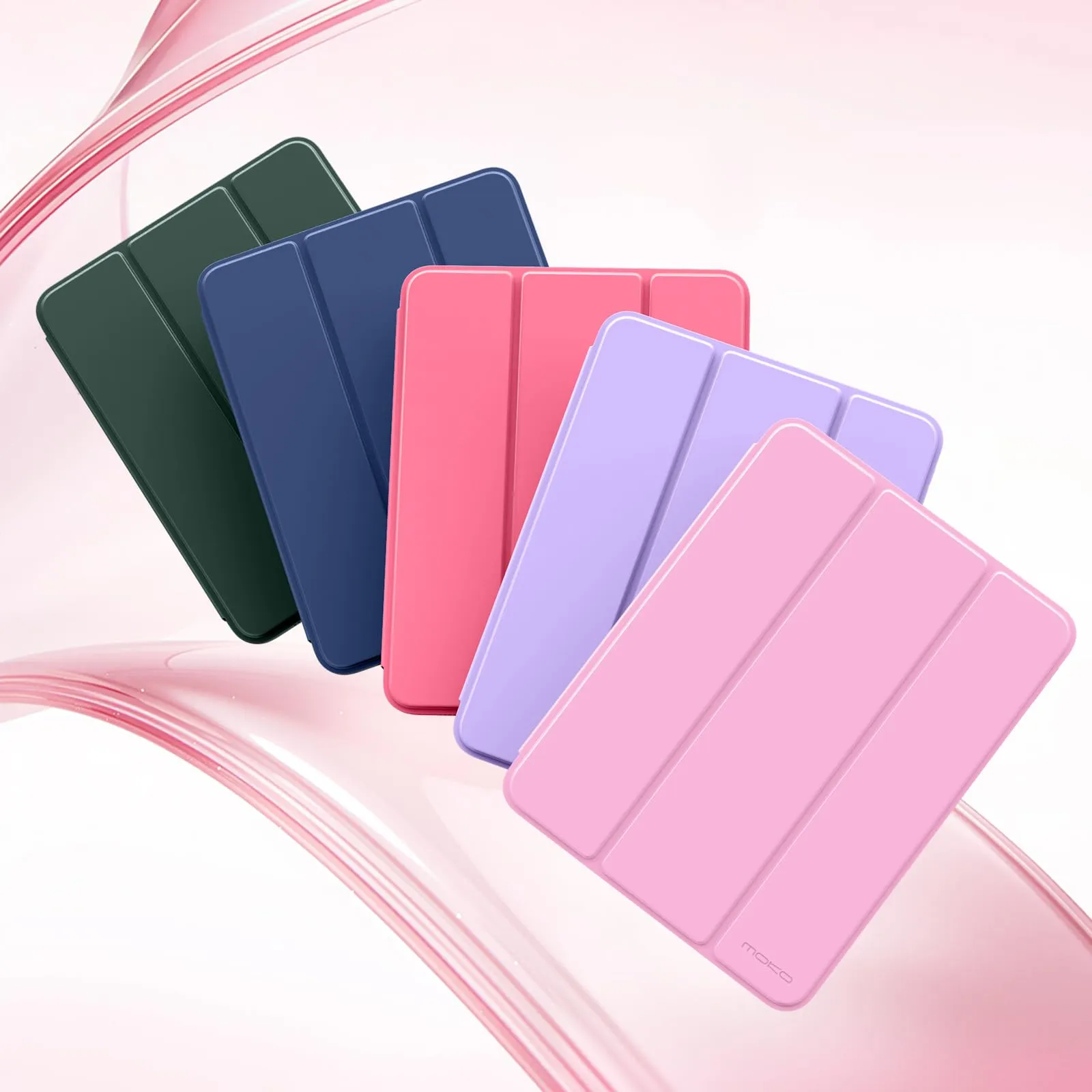 MoKo per iPad A16 11ª/10ª Generazione Custodia con Portapenne, Fiore Rosa - immagine 8