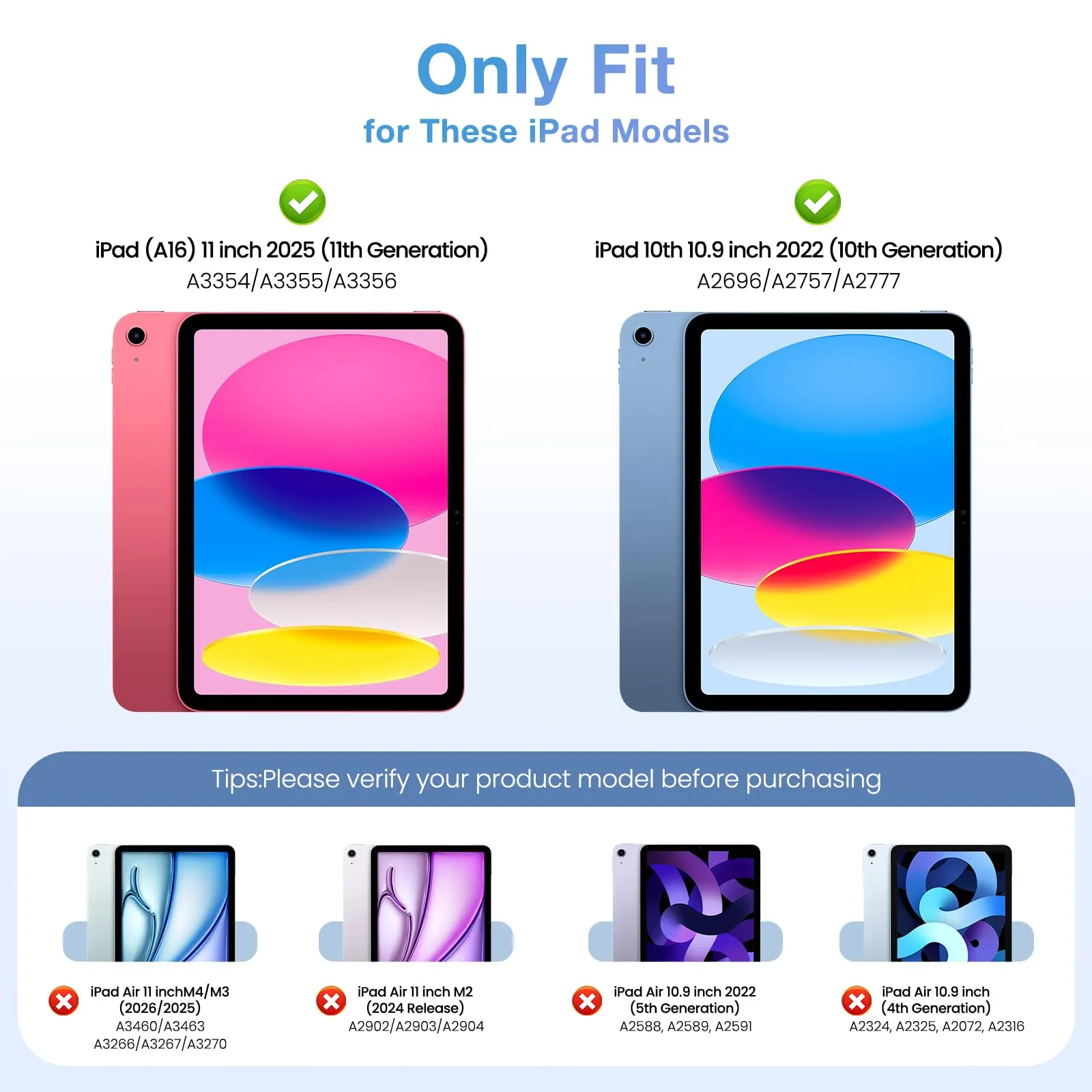 MoKo per iPad A16 11ª/10ª Generazione Custodia con Portapenne, Onda Blu - immagine 2