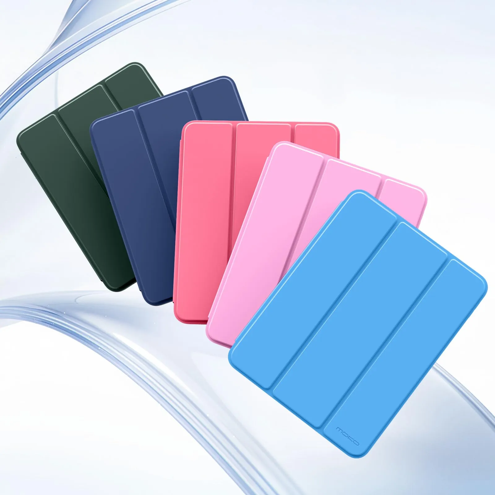 MoKo per iPad A16 11ª/10ª Generazione Custodia con Portapenne, Onda Blu - immagine 8