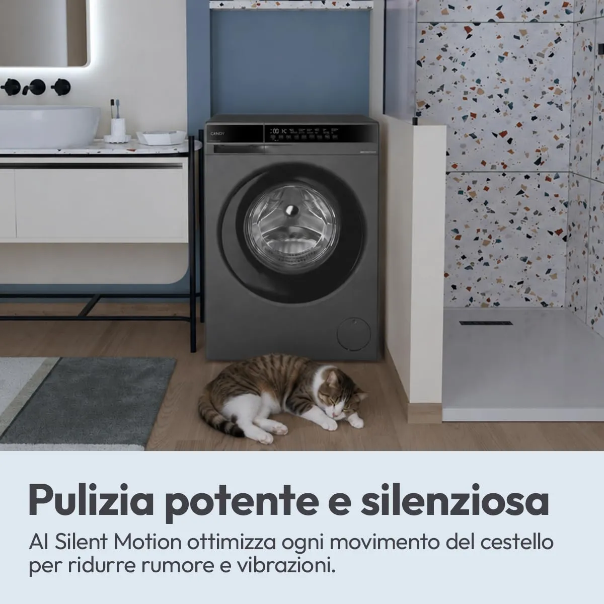 Candy Easy Pro Lavatrice Slim 7 Kg, Classe A-15%, Antracite - immagine 9