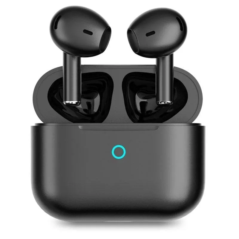 Auricolari PcCom Essential Twins Bluetooth 5.1 wireless con custodia di ricarica neri - immagine 1