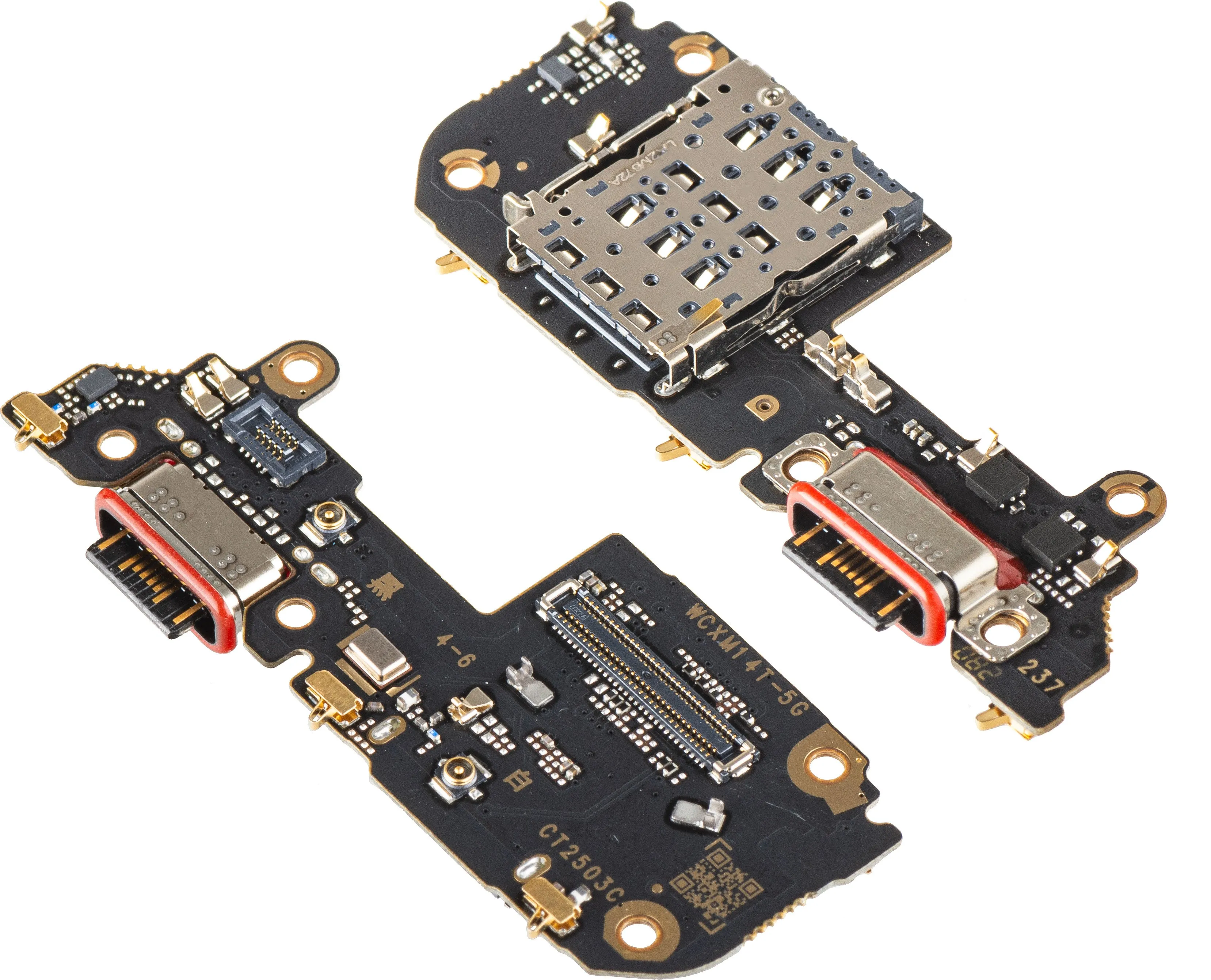 Scheda con Connettore di Ricarica - Microfono - Modulo Lettore SIM Xiaomi 14T - immagine 1