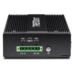 Switch di rete 6 porte INDUSTRIAL Din Rail PoE+ Black TI UPG62 Gigabit (1000Base-TX) - immagine 1