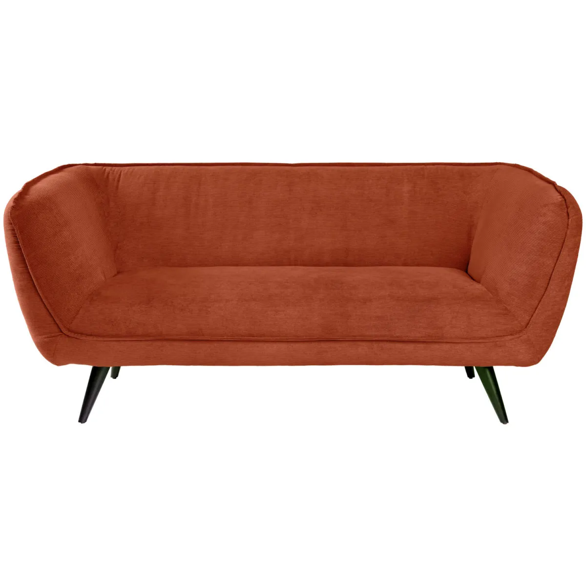 VEGA Divano Kelso in corda, a due posti, gambe marroni; 183x88x76 cm (LxPxH); seduta terracotta, struttura nero - immagine 1