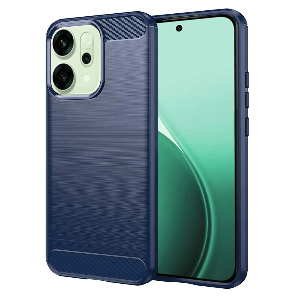 Custodia per Oppo Reno14, Techsuit, Carbonio, Blu - immagine 1