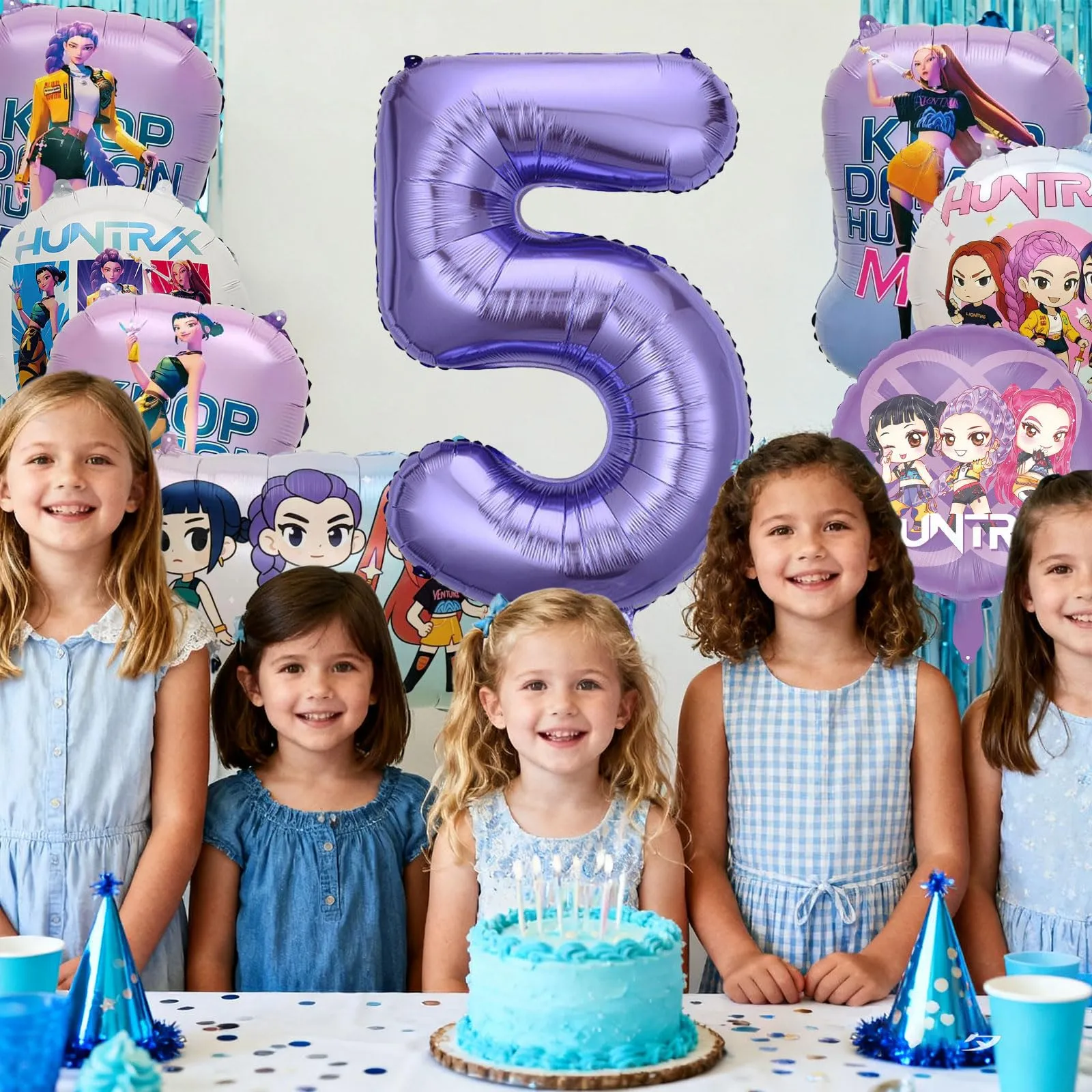 8pcs Kop Demo Huntr Palloncini in Alluminio per Elio, Decorazione Festiva per Compleanni e Feste per Bambini - immagine 6